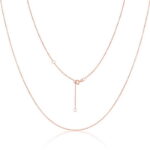 Hot sale chain clavicle chain adjustable length S925 sterling silver necklace real gold electroplated pendant accessories factory direct sales - Image 9