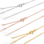 Hot sale chain clavicle chain adjustable length S925 sterling silver necklace real gold electroplated pendant accessories factory direct sales - Image 6