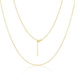 Hot sale chain clavicle chain adjustable length S925 sterling silver necklace real gold electroplated pendant accessories factory direct sales - Image 10