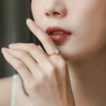 Japanese Light Luxury Synthetic Opal Simple 925 Silver Gold Plated Silver Ring Mori Girl Geometric Pigeon Egg Ring - Image 3