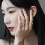 Japanese Light Luxury Synthetic Opal Simple 925 Silver Gold Plated Silver Ring Mori Girl Geometric Pigeon Egg Ring - Image 4