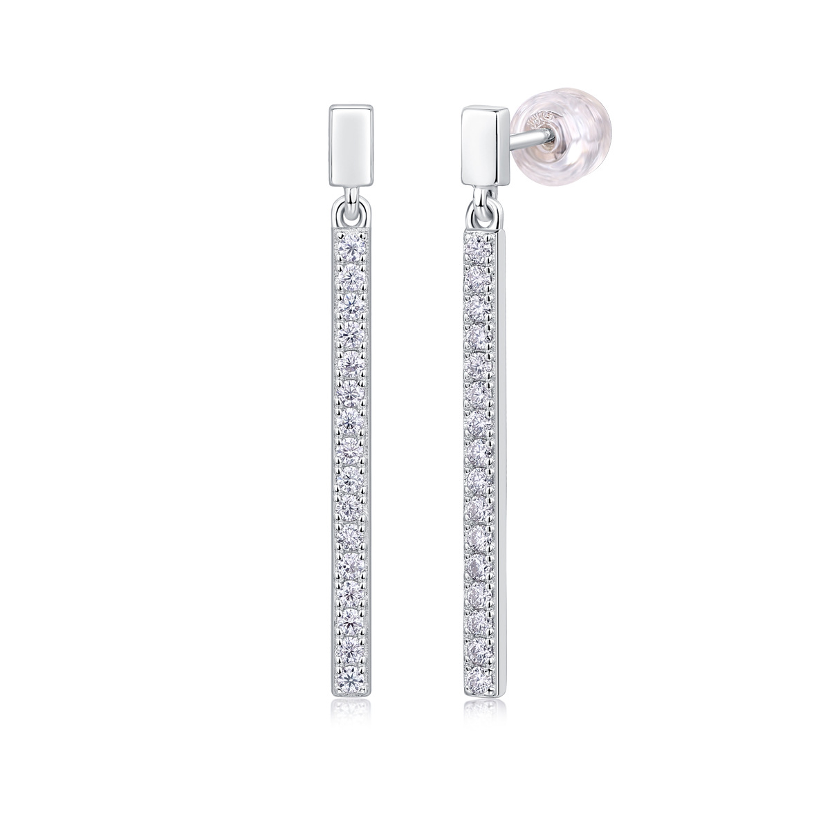 O1CN016BUnQX2AkQzSO34rI_1110428241-0-cib Personalized fashion 925 silver earrings light luxury high-end sense cross-border hot Amazon new moissanite earrings wholesale - Image 1