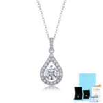 S925 silver necklace moissanite pendant cross border clavicle chain temu hot selling silver jewelry pendant Guangzhou factory wholesale - Image 7