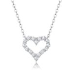 Korean Style Simple Elegant Heart-Shaped Pendant Necklace No Falling Women's S925 Silver Versatile Moissanite Clavicle Chain - Image 6