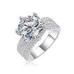 S925 Silver Deluxe Inlay Etsy Ring, Moissanite Vow Women's Ring, 5 Carat Ring Factory Wholesale In Stock - Image 7