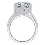 S925 Silver Deluxe Inlay Etsy Ring, Moissanite Vow Women's Ring, 5 Carat Ring Factory Wholesale In Stock