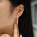 Personalized fashion 925 silver earrings light luxury high-end sense cross-border hot Amazon new moissanite earrings wholesale - Image 4