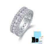 S925 silver ring moissanite whole body ring cross-border Etsy jewelry hot selling new source wholesale in stock generation - Image 7