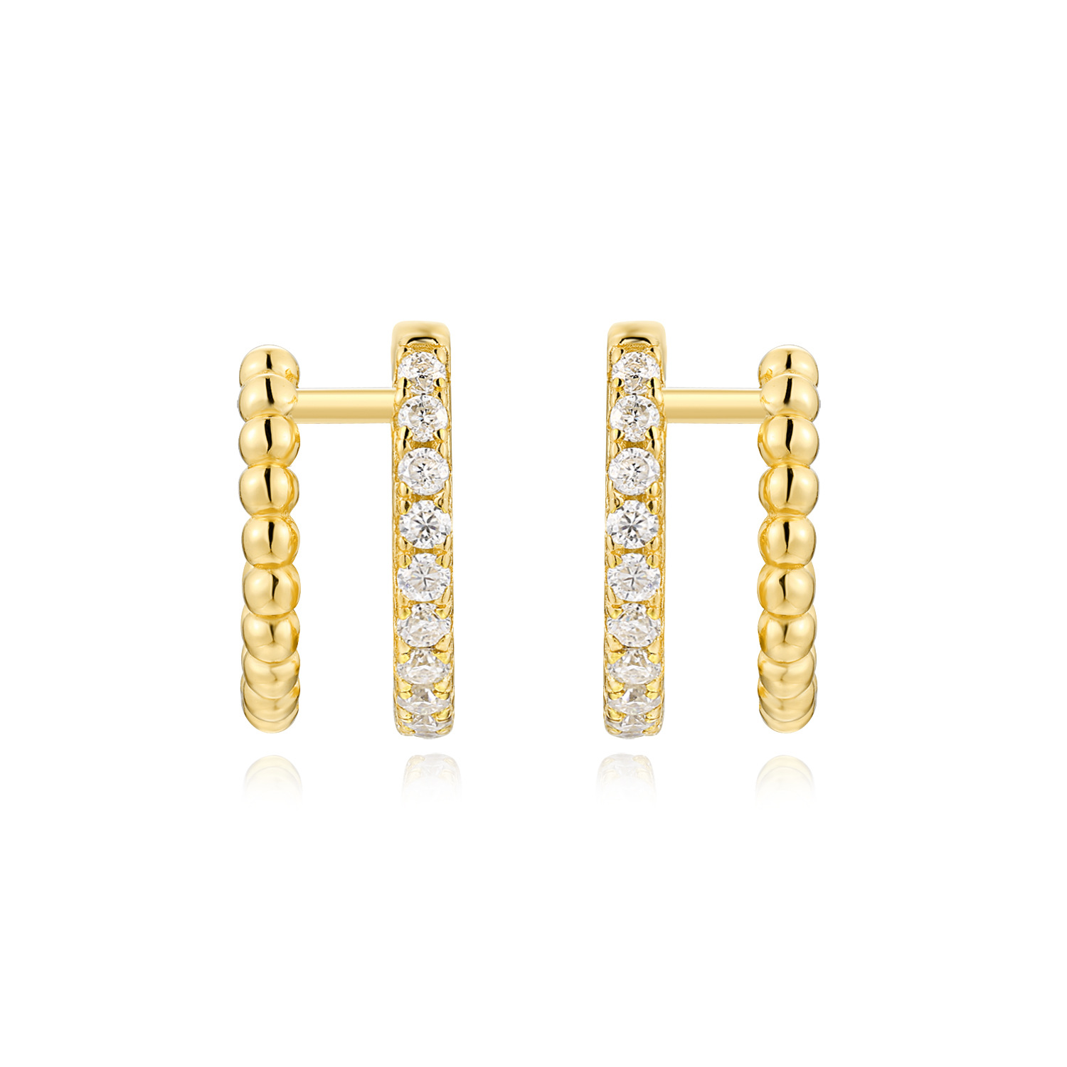 O1CN01XPEJmK2AkQyOs69OO_1110428241-0-cib S925 silver earrings moissanite new earrings live cross-border best selling ins wind ear ring ear jewelry in stock wholesale - Image 1