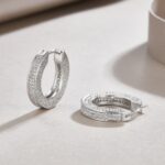 Cross-border S925 silver new earrings moissanite new earrings temu Amazon hot selling ear jewelry wholesale - Image 2