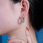 Cross-border S925 silver new earrings moissanite new earrings temu Amazon hot selling ear jewelry wholesale - Image 4