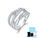 S925 Silver Ring Moissanite Ring Cross-border tikto Live Selling New Hand Jewelry in stock Wholesale 14034 - Image 7