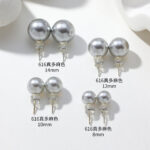 2024 Upgraded 925 Silver Korea Shijia Strong Crystal Pearl Earrings Simple Fashion Geometric Earrings Wholesale - Image 15