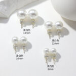 2024 Upgraded 925 Silver Korea Shijia Strong Crystal Pearl Earrings Simple Fashion Geometric Earrings Wholesale - Image 9