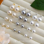 2024 Upgraded 925 Silver Korea Shijia Strong Crystal Pearl Earrings Simple Fashion Geometric Earrings Wholesale - Image 4