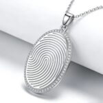 Deep Etched Disc Necklace